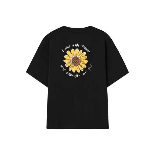 POLERA OVERSIZE SUNFLOWER (BLACK)