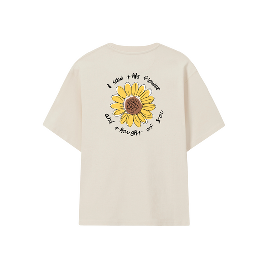 POLERA OVERSIZE SUNFLOWER (CREAM)