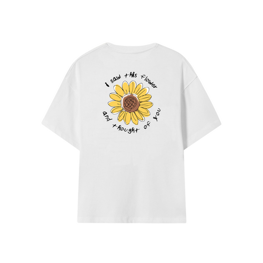 POLERA OVERSIZE SUNFLOWER (WHITE)